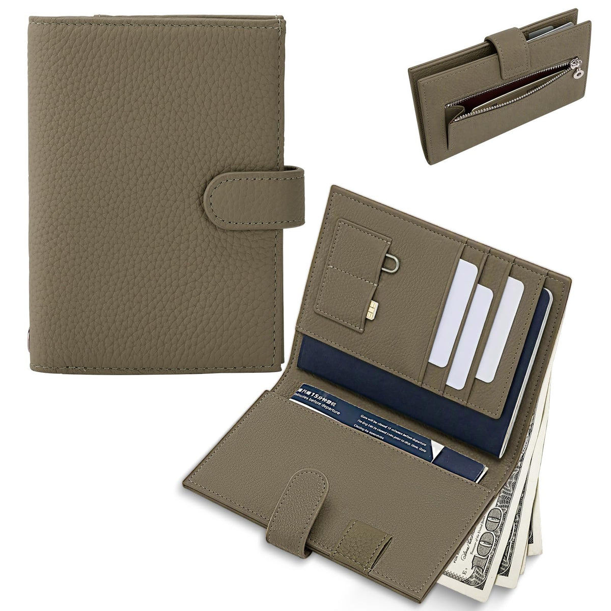 KTMOUW Passport Holder for Travel RFID Passport Cover for Airport Essential