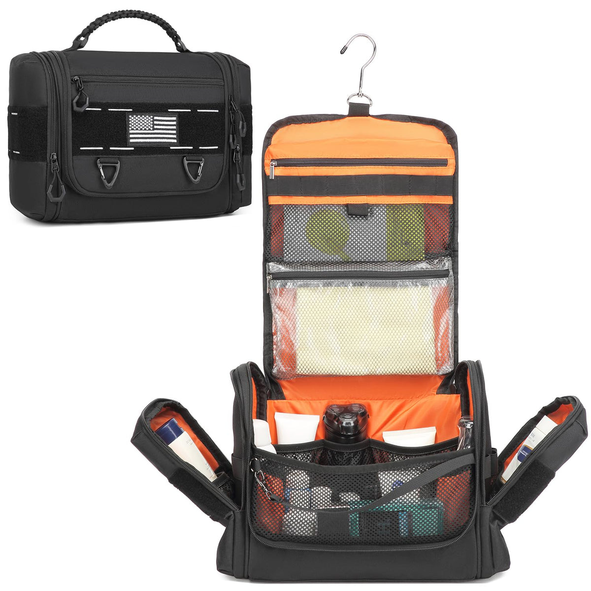 Tactical Toiletry Bag for Men, Hanging Travel Toiletry Bag Men Dropp Kit