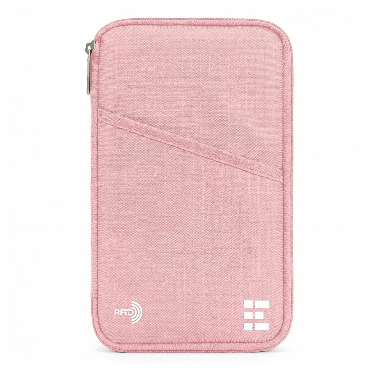 Zero Grid RFID Passport Holder for Passports & Cards, Zippered, Black