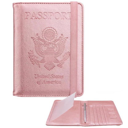 WALNEW Passport Holder for Travel, RFID Blocking Passport Wallet & Cover
