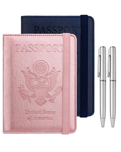 WALNEW Passport Holder for Travel, RFID Blocking Passport Wallet & Cover