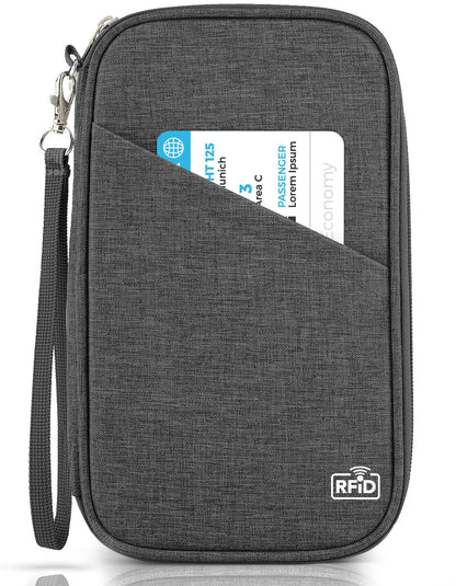 TOPBAG Passport Holder Family, Women Rfid Blocking Passport Wallet, Travel Document Organizer for Premium Wallets, Waterproof Passport Holders Bag for Women & Men Traveling, Credit Cards Case