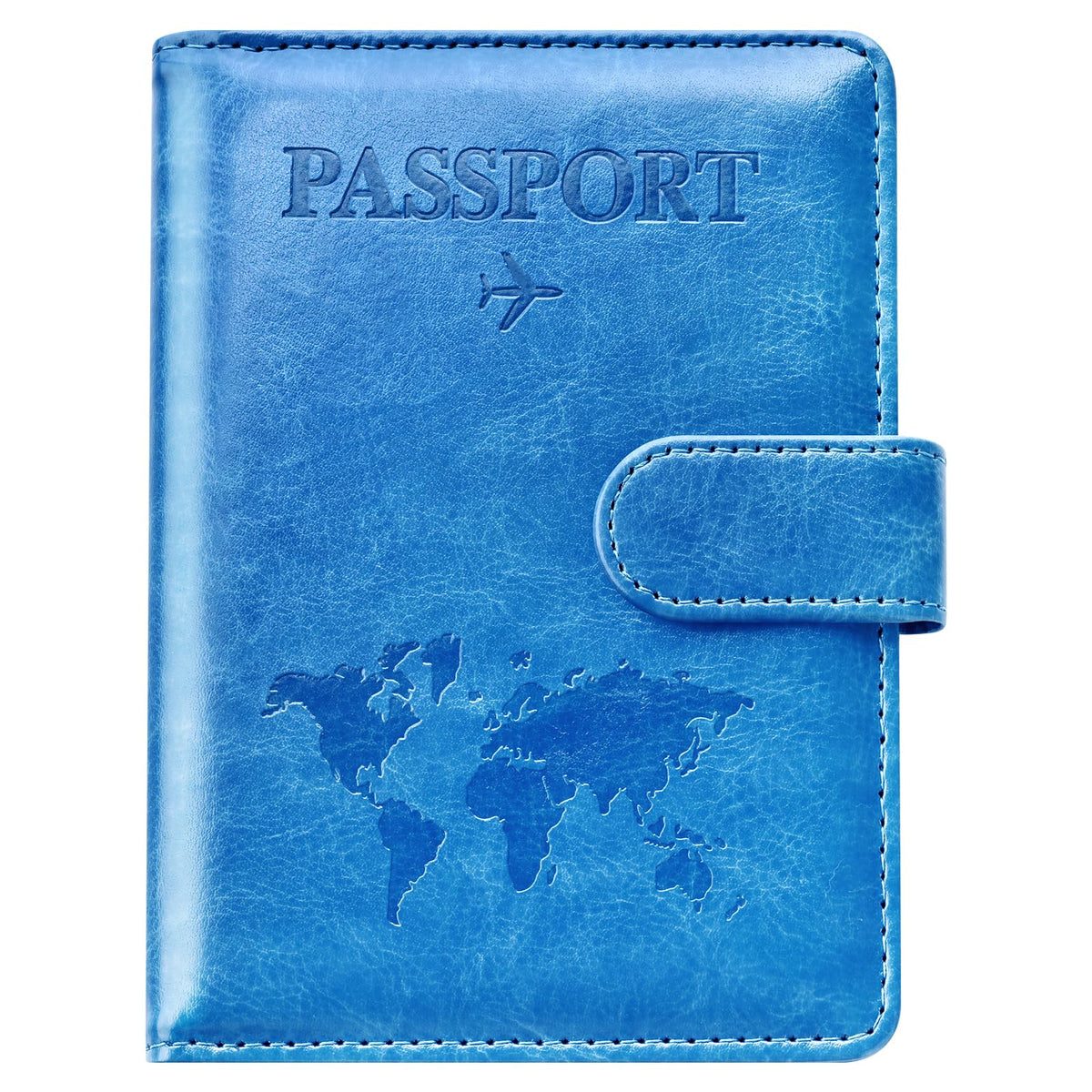 Eoehro Passport Holder for Travel Essentials, Passport Wallet Cover Case for Travel Must Haves Accessories,Passport Book Holders for Women and Men(dark blue)