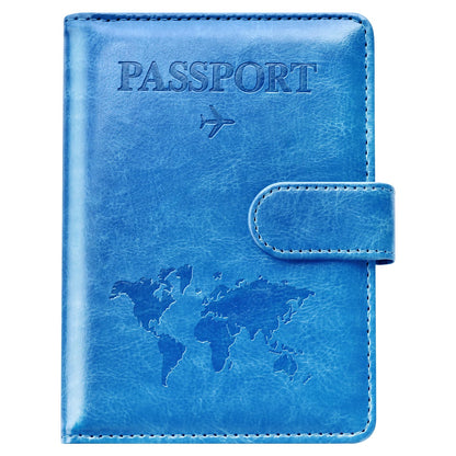 Eoehro Passport Holder for Travel Essentials, Passport Wallet Cover Case for Travel Must Haves Accessories,Passport Book Holders for Women and Men(dark blue)