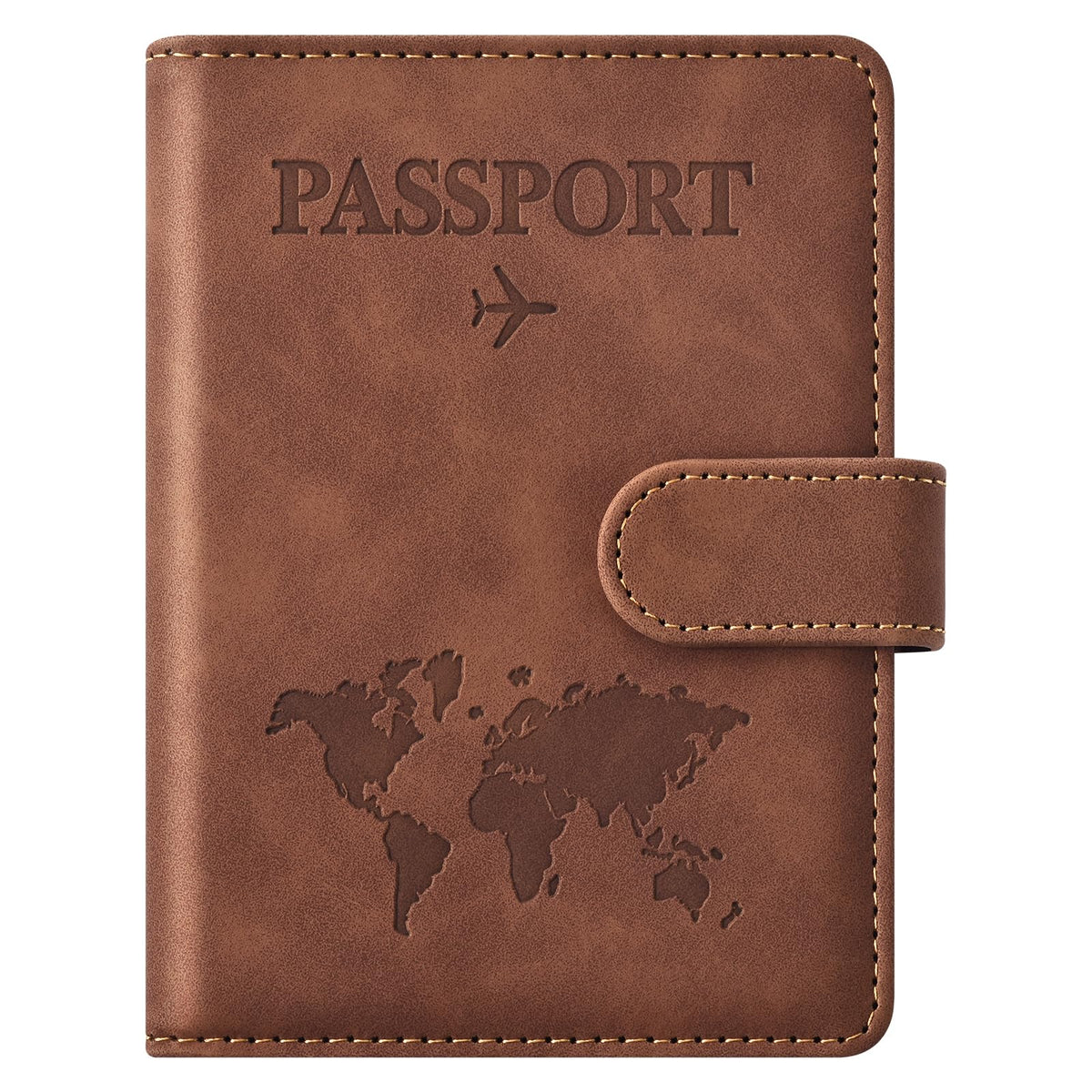Eoehro Passport Holder for Travel Essentials, Passport Wallet Cover Case for Travel Must Haves Accessories,Passport Book Holders for Women and Men(black)