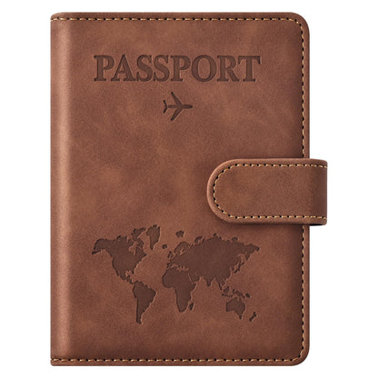 Eoehro Passport Holder for Travel Essentials, Passport Wallet Cover Case for Travel Must Haves Accessories,Passport Book Holders for Women and Men(dark blue)
