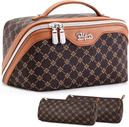 BOYATU Travel Makeup Bag Cosmetic Bags for Women: 3-Piece Make up Bag Set