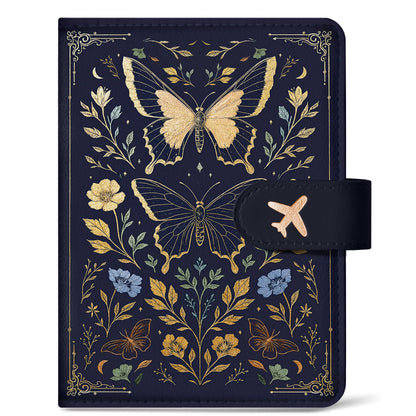 Passport Holder for Travel, RFID Blocking Wallet with Magnetic Closure