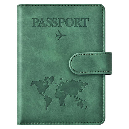 Eoehro Passport Holder for Travel Essentials, Passport Wallet Cover Case for Travel Must Haves Accessories,Passport Book Holders for Women and Men(dark blue)