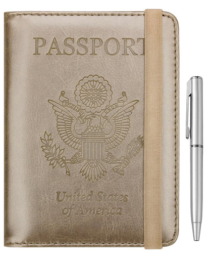 WALNEW Passport Holder for Travel, RFID Blocking Passport Wallet & Cover