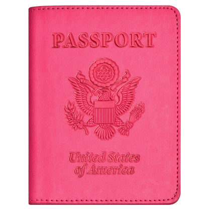 Eoehro Passport Holder for Travel Essentials, Passport Wallet Cover Case for Travel Must Haves Accessories,Passport Book Holders for Women and Men(dark blue)