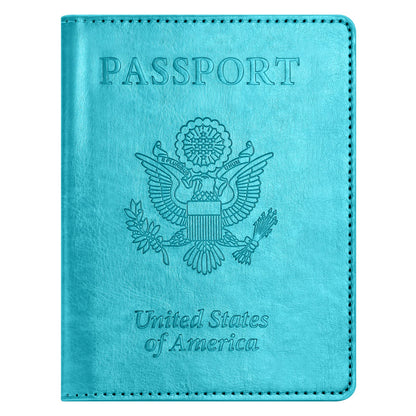 Eoehro Passport Holder for Travel Essentials, Passport Wallet Cover Case for Travel Must Haves Accessories,Passport Book Holders for Women and Men(dark blue)