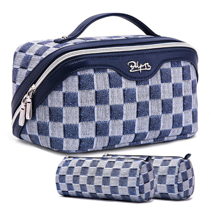 BOYATU Travel Makeup Bag Cosmetic Bags for Women: 3-Piece Make up Bag Set