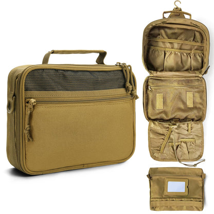 Toiletry Bag for Men Travel Tactical Hanging Dopp Kit Shaving Hygiene Bag