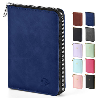 Forvencer Safe Zipper Passport Holder Cover, Passport Wallet for Travel