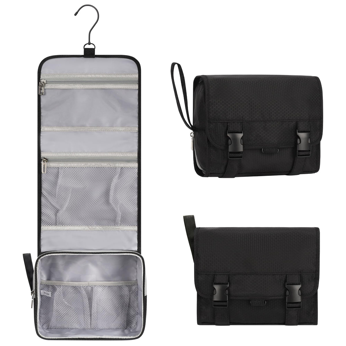 Relavel Small Hanging Toiletry Bag for Women, Floral Hanging Organizer