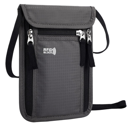 Travel Pouch Neck Wallet Family Passport Holder Organizer Case with RFID Blocking