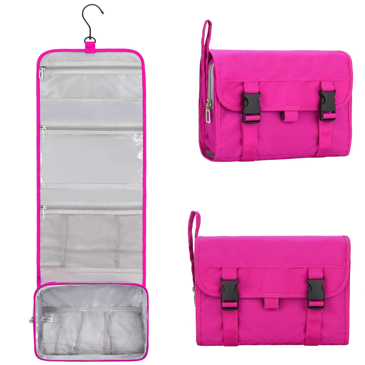 Relavel Small Hanging Toiletry Bag for Women, Floral Hanging Organizer