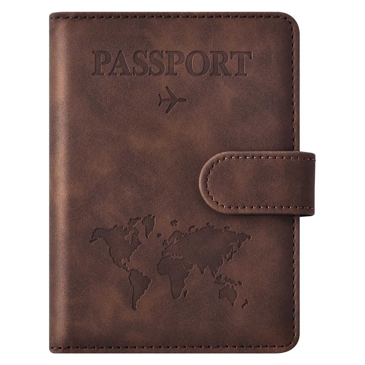 Eoehro Passport Holder for Travel Essentials, Passport Wallet Cover Case for Travel Must Haves Accessories,Passport Book Holders for Women and Men(black)