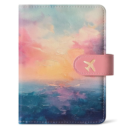 Passport Holder for Travel, RFID Blocking Wallet with Magnetic Closure