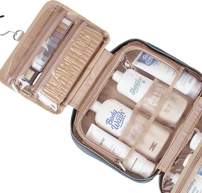 NISHEL Travel Toiletry Bag for women, Portable Hanging makeup Organizer