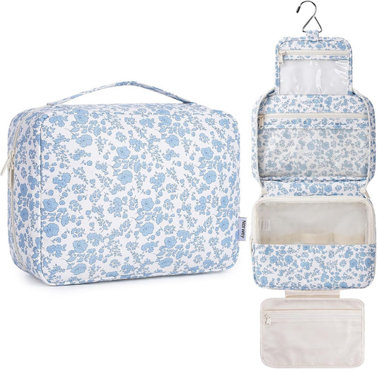 Narwey Hanging Travel Toiletry Bag for Women, Large Makeup Cosmetic Bag