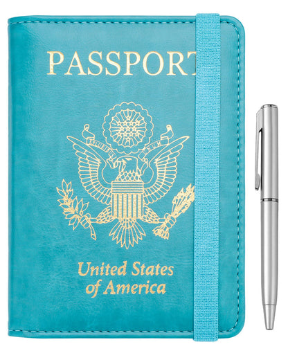 WALNEW Passport Holder for Travel, RFID Blocking Passport Wallet & Cover