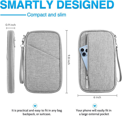TOPBAG Passport Holder Family, Women Rfid Blocking Passport Wallet, Travel Document Organizer for Premium Wallets, Waterproof Passport Holders Bag for Women & Men Traveling, Credit Cards Case