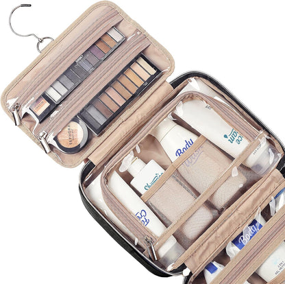 NISHEL Travel Toiletry Bag for women, Portable Hanging makeup Organizer