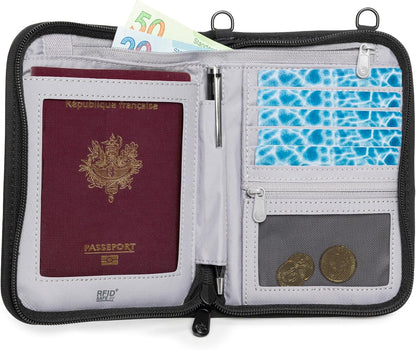 Pacsafe Rfidsafe V150 Anti-theft Blocking Compact Passport Wallet, Black