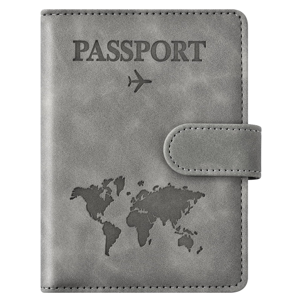 Eoehro Passport Holder for Travel Essentials, Passport Wallet Cover Case for Travel Must Haves Accessories,Passport Book Holders for Women and Men(dark blue)