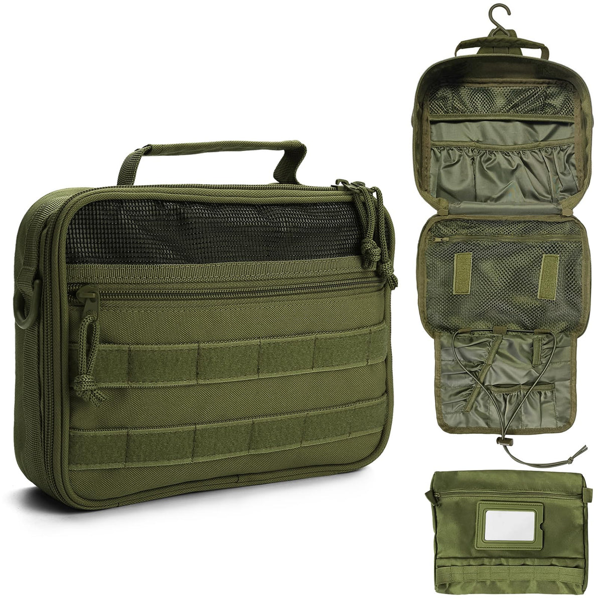 Toiletry Bag for Men Travel Tactical Hanging Dopp Kit Shaving Hygiene Bag