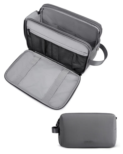 BAGSMART Toiletry Bag for Men, Travel Toiletry Organizer Dopp Kit Water-resistant Shaving Bag for Toiletries Accessories, Door Room Essentials,Green-medium