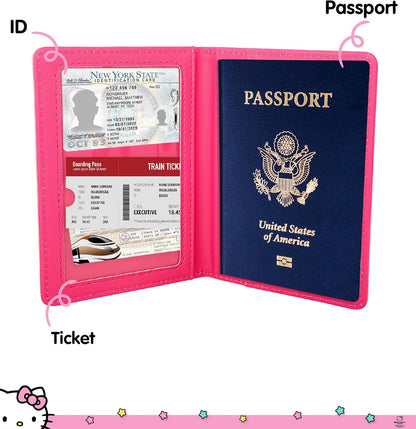 Hello Kitty Passport Cover for Travel Official License, Sanrio Gifts