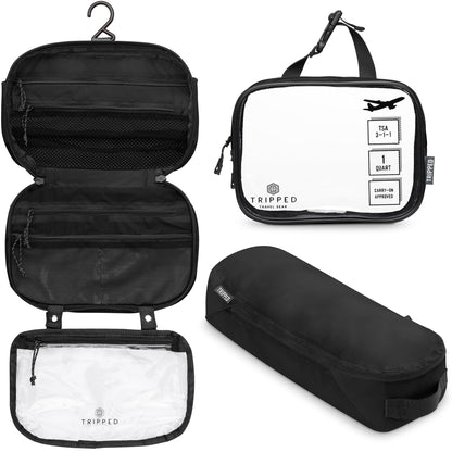 TRIPPED Travel Gear 3-Piece Travel Toiletry Bag Set