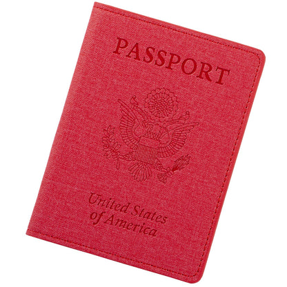 2 Pack Passport Cover With Card Slots RFID Blocking-White&Black