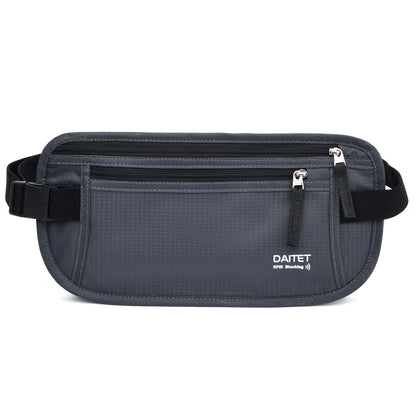 Money Belt - Passport Holder Secure Hidden Travel Wallet with RFID Blocking, Undercover Fanny Pack (Black)