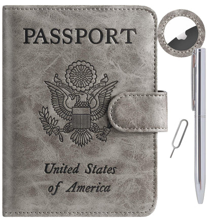 Passport Holder Cover Wallet RFID Blocking, Travel Essentials