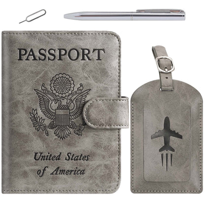 Passport Holder Cover Wallet RFID Blocking, Travel Essentials