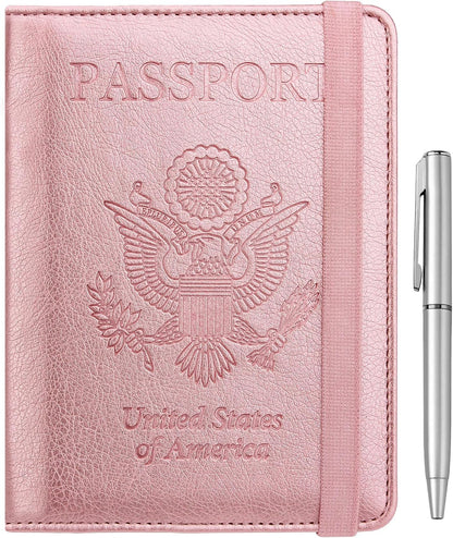WALNEW Passport Holder for Travel, RFID Blocking Passport Wallet & Cover