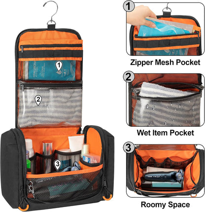 Tactical Toiletry Bag for Men, Large Hanging Dopp Kit Hygiene Bag