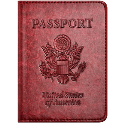 Eoehro Passport Holder for Travel Essentials, Passport Wallet Cover Case for Travel Must Haves Accessories,Passport Book Holders for Women and Men(dark blue)