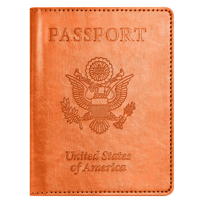 Eoehro Passport Holder for Travel Essentials, Passport Wallet Cover Case for Travel Must Haves Accessories,Passport Book Holders for Women and Men(dark blue)