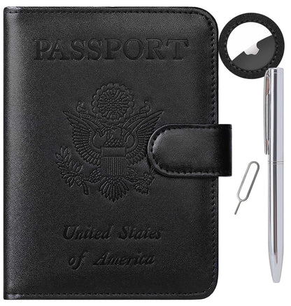 Passport Holder Cover Wallet RFID Blocking, Travel Essentials