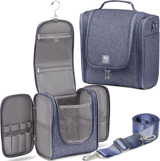 BOACAY Extra Large Hanging Travel Toiletry Bag for Women and Men, Makeup Bag