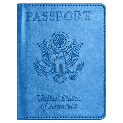 Eoehro Passport Holder for Travel Essentials, Passport Wallet Cover Case for Travel Must Haves Accessories,Passport Book Holders for Women and Men(black)